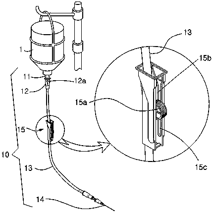 Flow-rate regulator, flow-rate-regulating set, and method for regulating the flow-rate of intravenous fluid