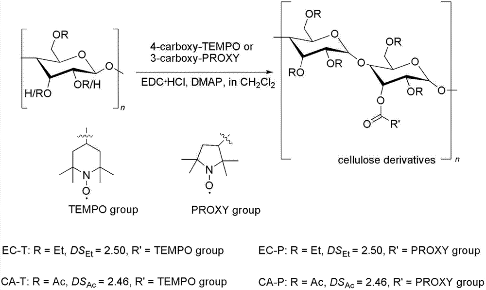 Organic radical-modified cellulose derivative, as well as preparation method and application thereof