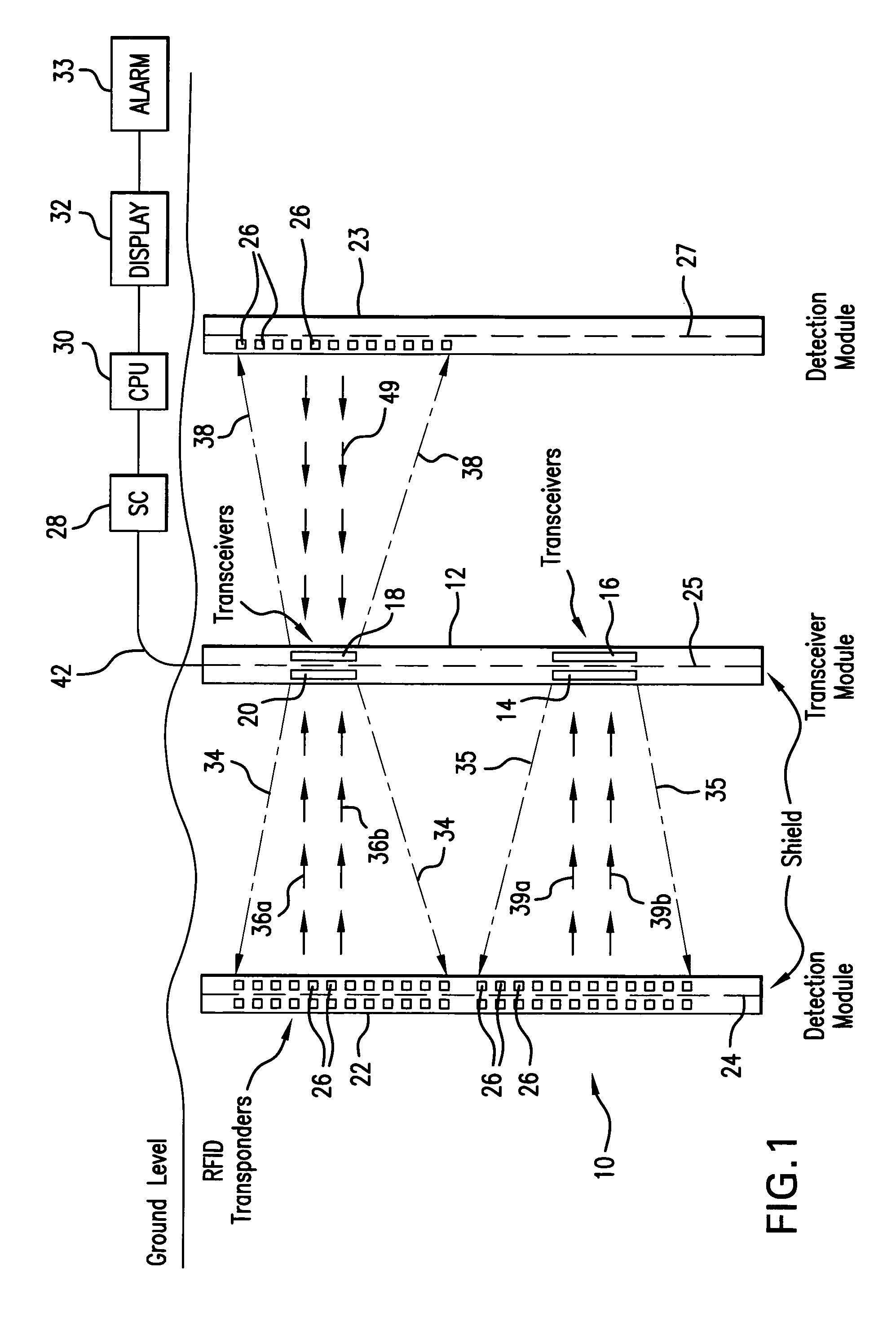 Intrusion detection system for underground/above ground applications using radio frequency identification transponders