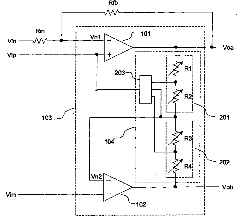 Gain-adjustable audio power amplifier circuit