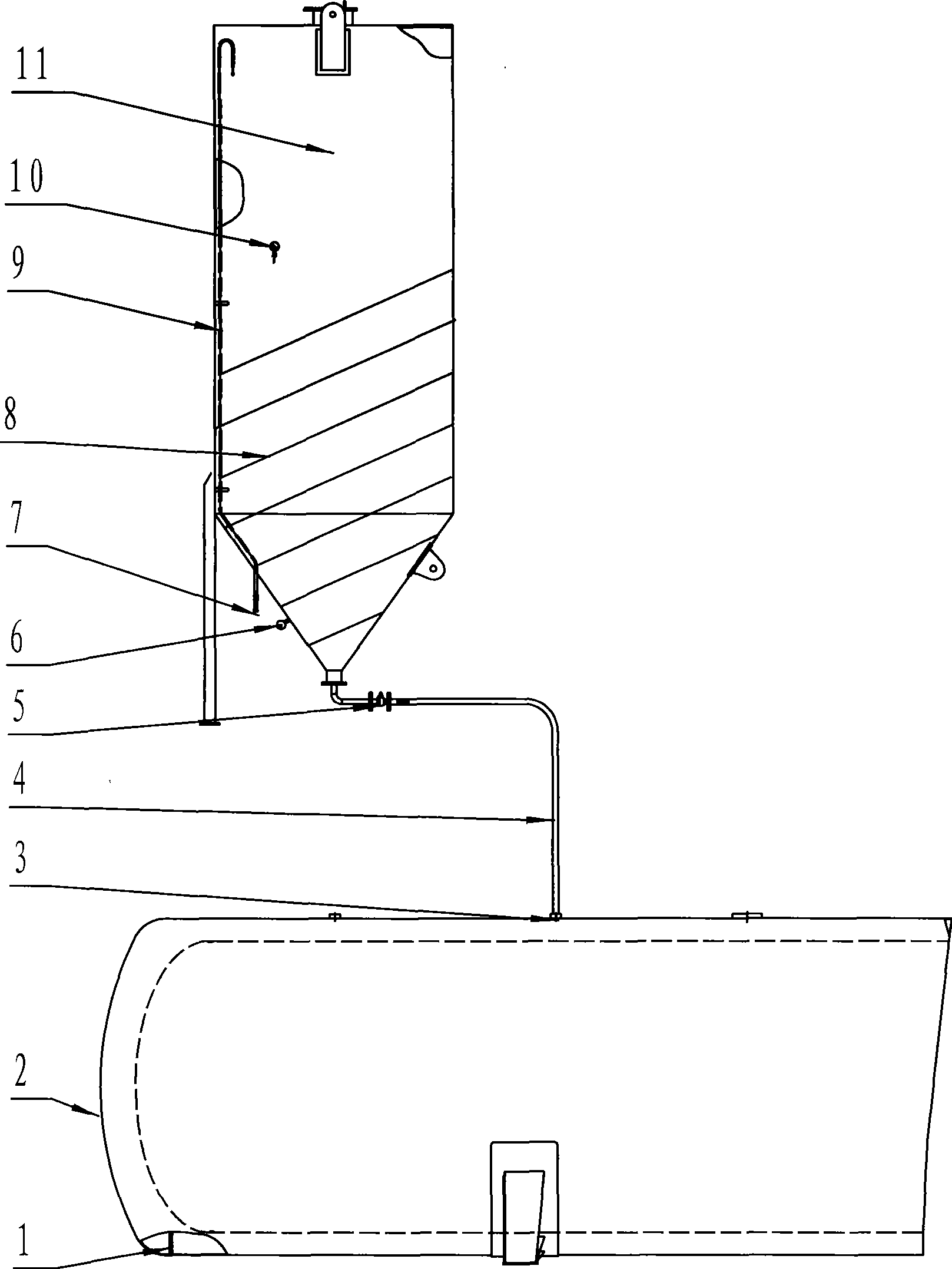 Method for filling sandwich layer thermal insulating material for deep cooling container and special filling apparatus