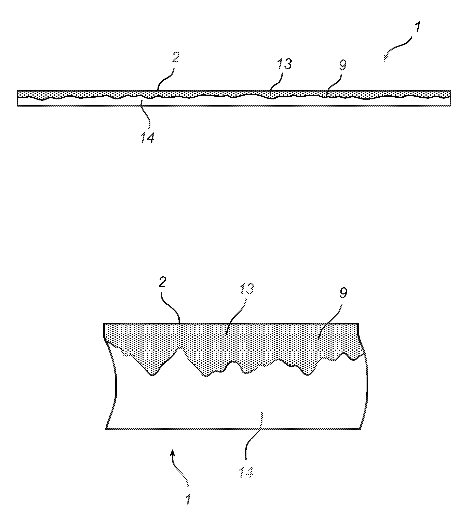 Method for treatment of a board and a board element