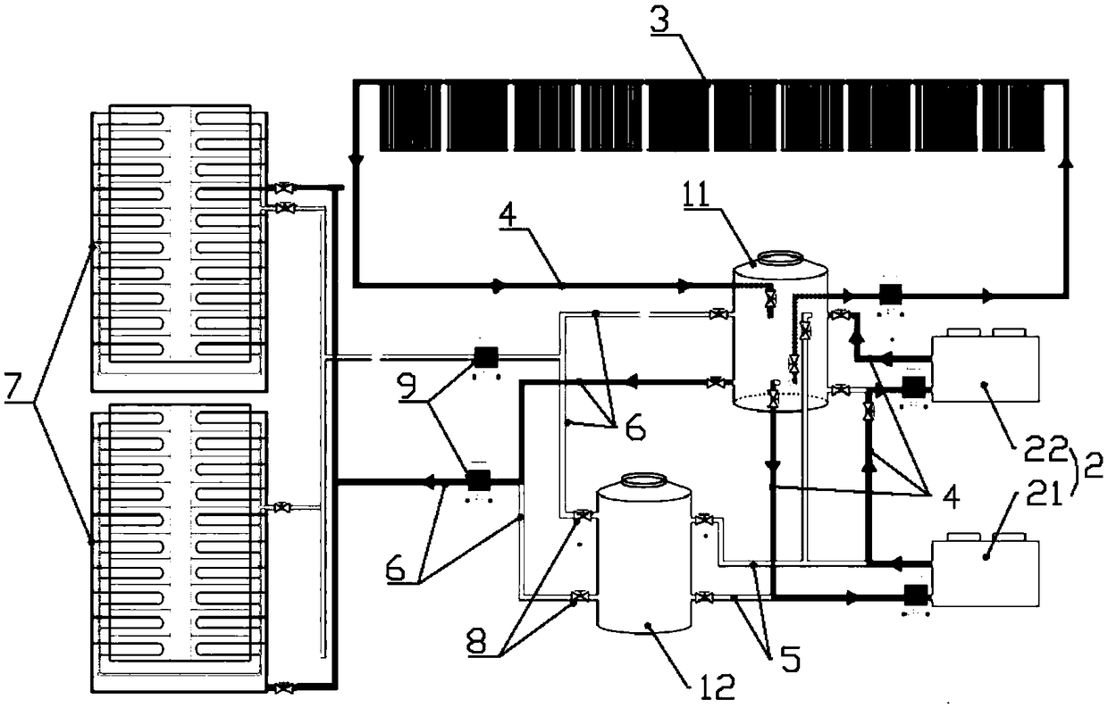 Air source heat pump coupled superconductive pipe solar module seawater temperature control system and method