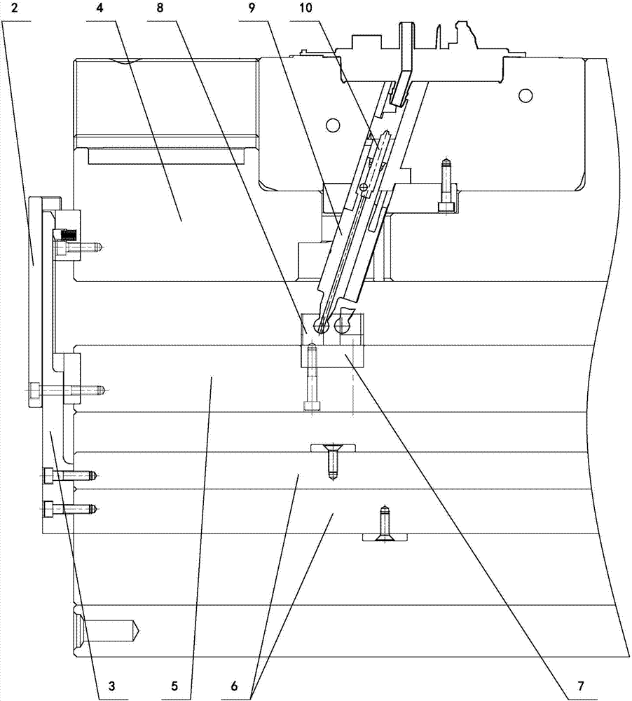 Core pulling device of flange mold