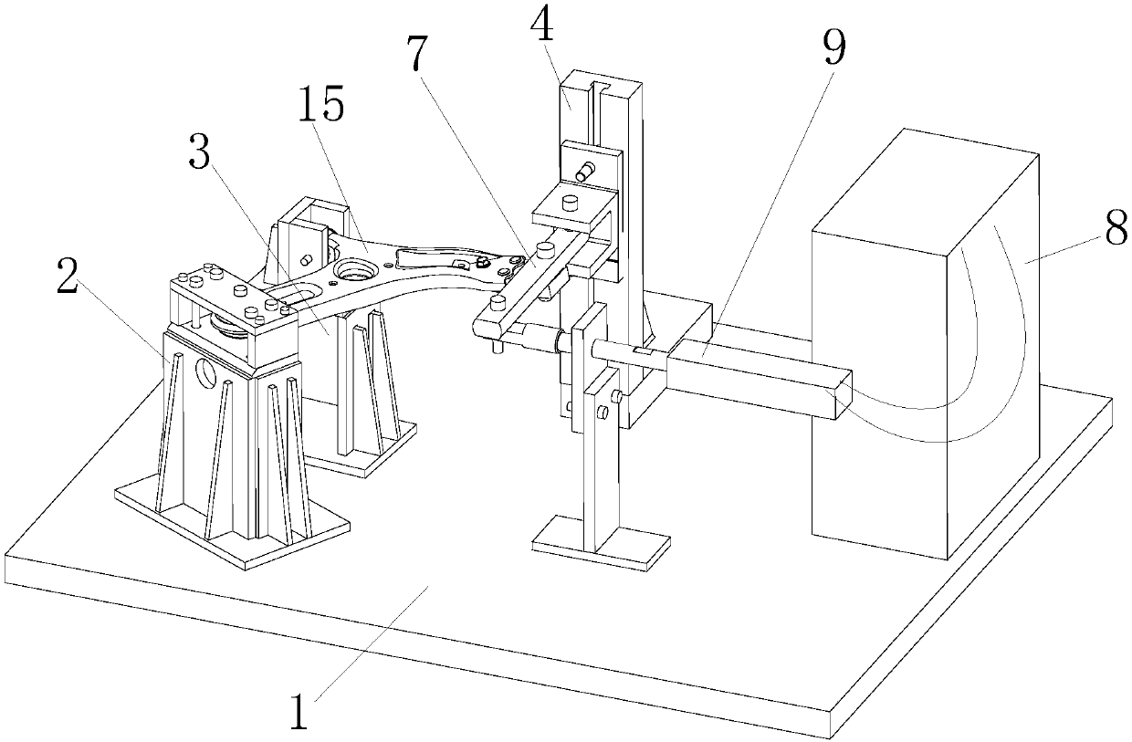 Lever-type automobile control arm testing tool