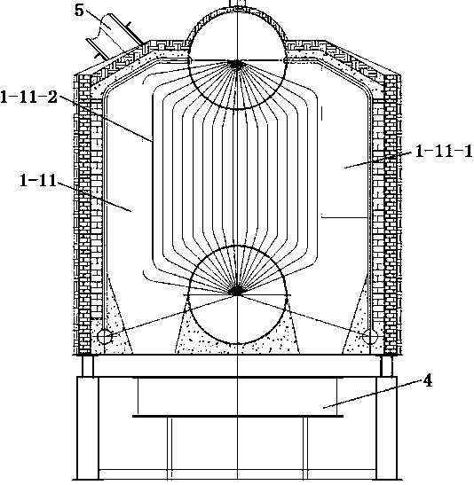 An all-in-one machine for reducing ash, nitrogen, and temperature in flue gas of a straw-fired boiler and its implementation method