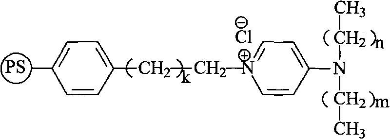 Temperature resistant quaternary ammonium type anion exchange resin phase transfer catalyst and preparation method thereof