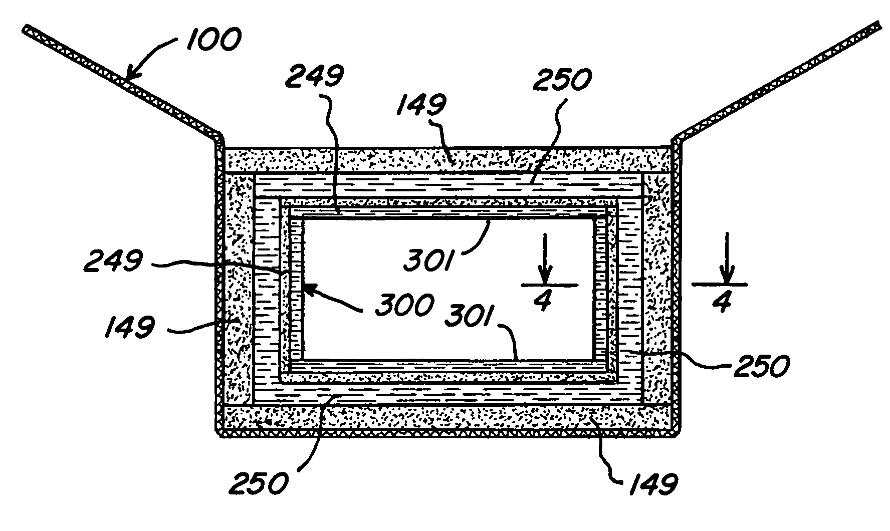 Thermal insert for container having a passive controlled temperature interior