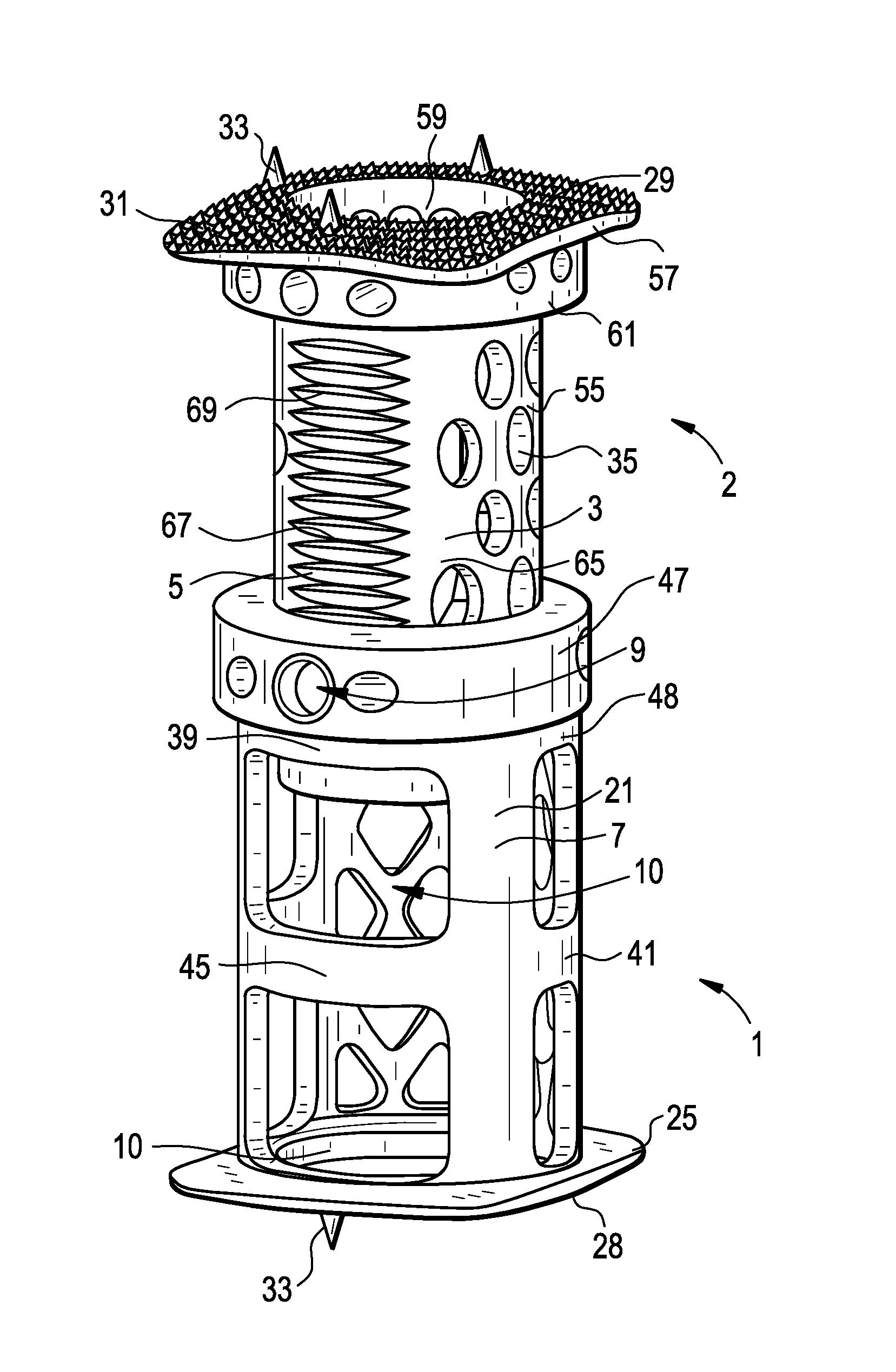 Expandable corpectomy spinal fusion cage