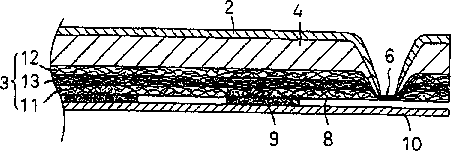 Absorbent article for humoral treatment