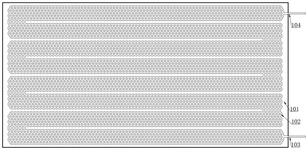 Honeycomb type flow channel double-face inflation type PVT assembly