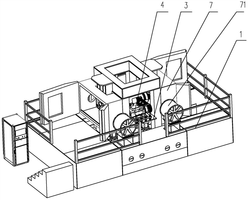 High-speed train axle box bearing dynamic test equipment