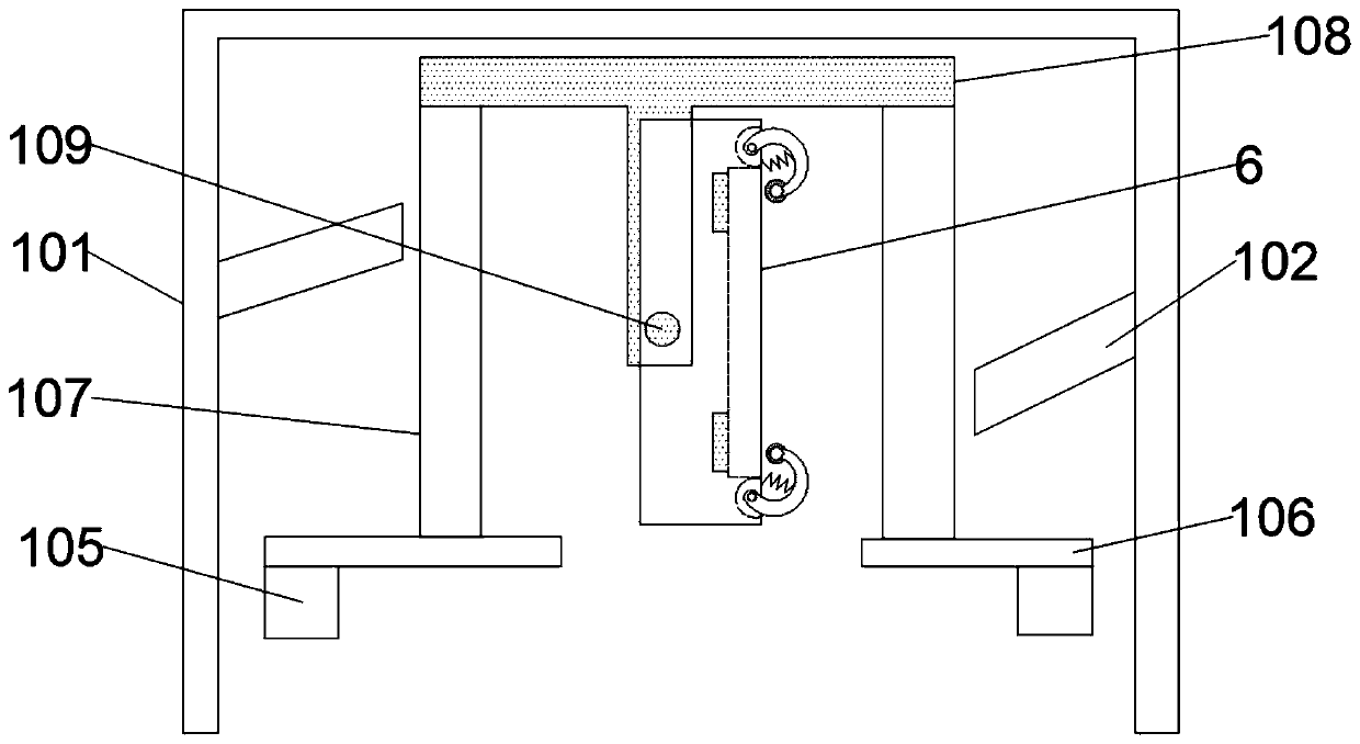 A cloth clamping device for an automatic production line of leather products