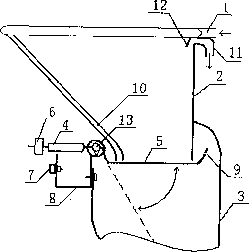 Automatically turning and overturning type toilet seat