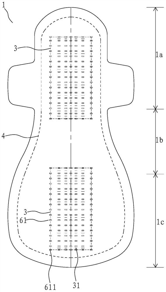 A kind of elastic fit disposable sanitary napkin