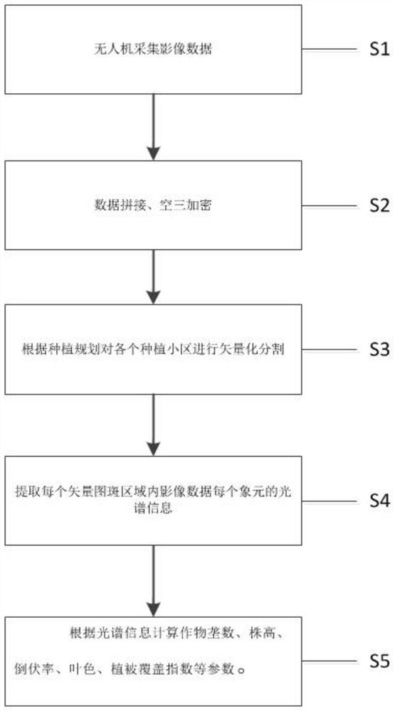 Crop growth analysis method and analysis system based on UAV platform