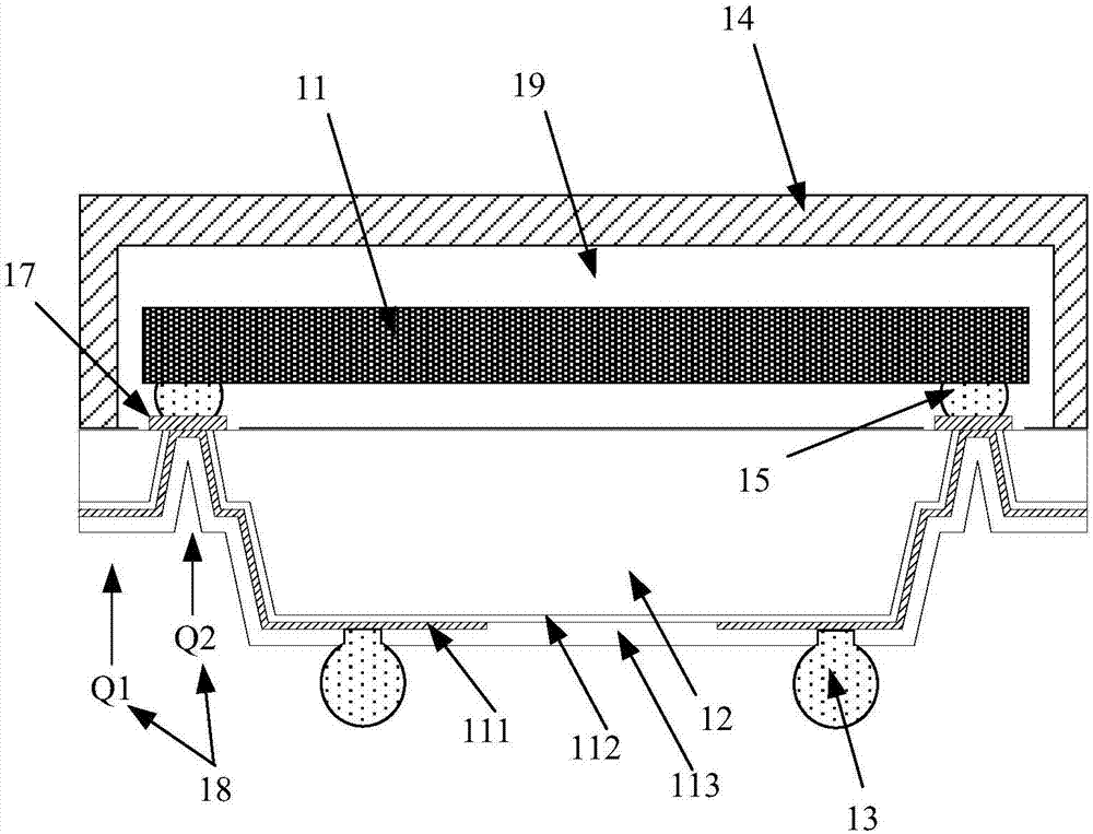 Encapsulating structure of MEMS chip and ASIC and encapsulating method