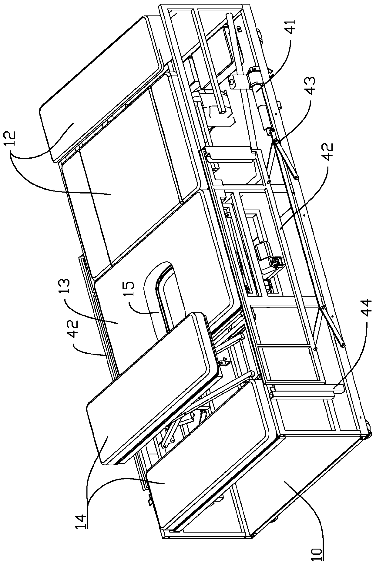 Intelligent bed integrating defcation and sewage discharge functions