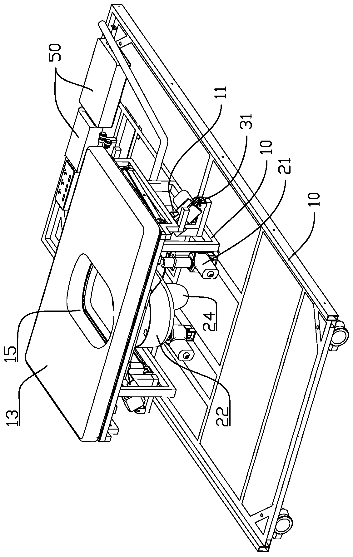 Intelligent bed integrating defcation and sewage discharge functions