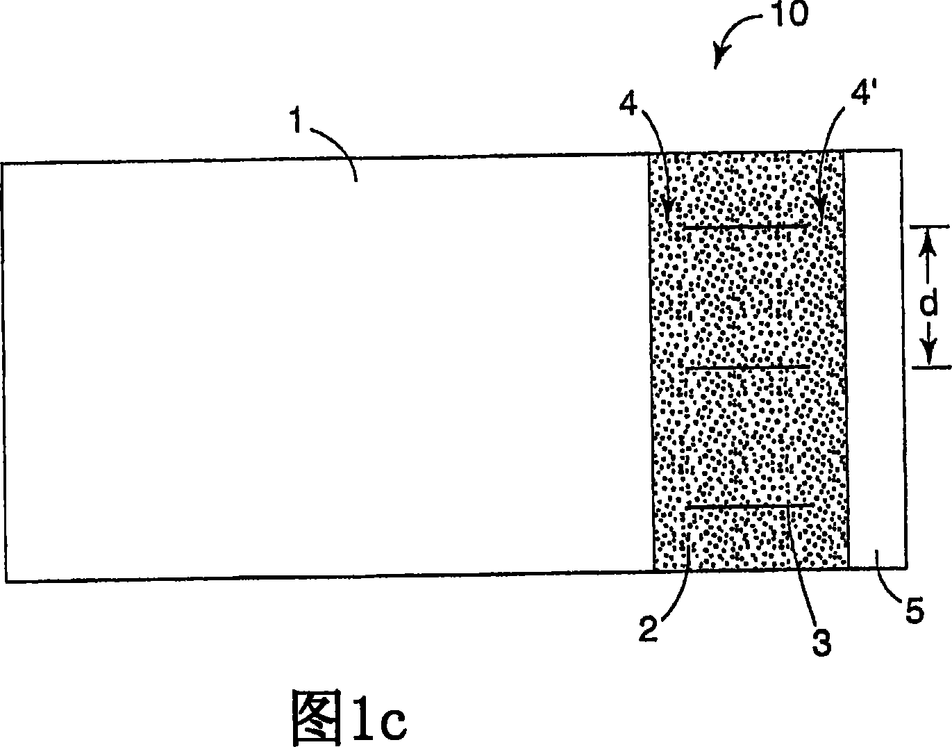 Strip of male fastening means, patch cut therefrom, and fastening tape tab comprising such patch