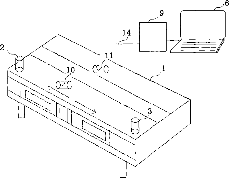 Portable crystallizer vibration amplitude and horizontal oscillation measuring system of continuous caster