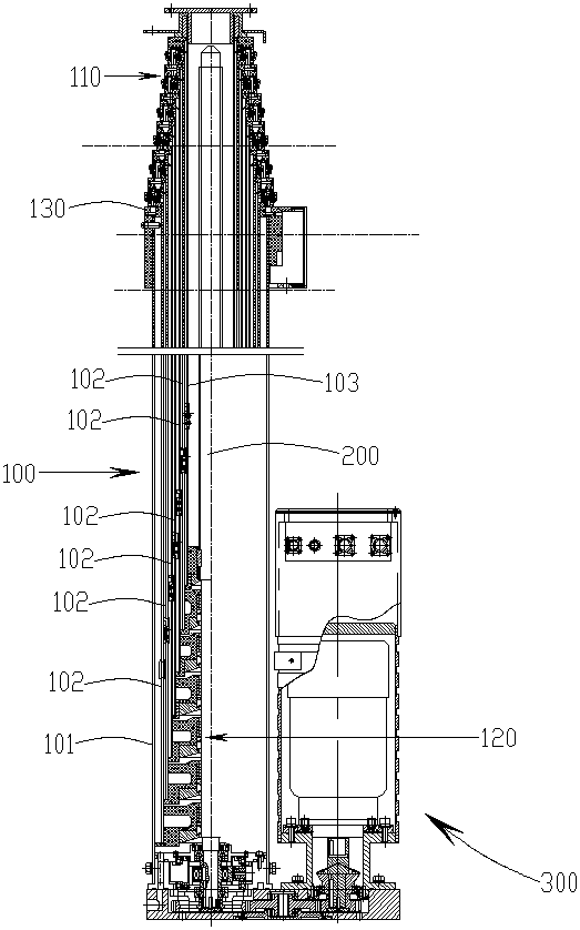 Single-screw carbon fiber mechanical lifting rod