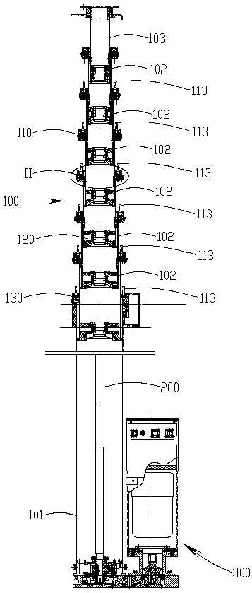 Single-screw carbon fiber mechanical lifting rod