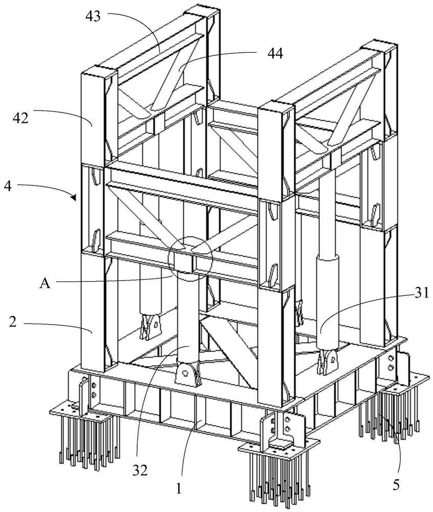 Jacking installation system and method for large-span steel structure