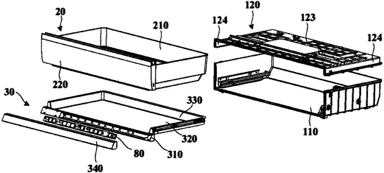 Cold storage and refrigeration device and drawer assembly thereof