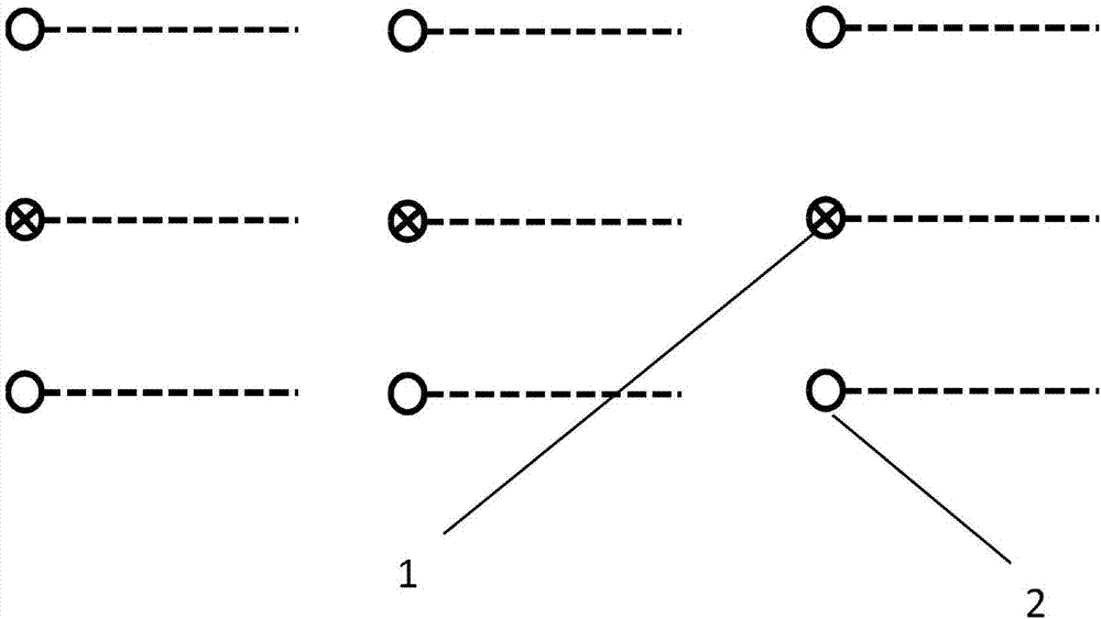 Row-type horizontal well miscible-phase displacement exploiting method for natural gas hydrate