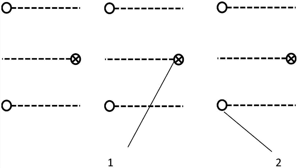 Row-type horizontal well miscible-phase displacement exploiting method for natural gas hydrate