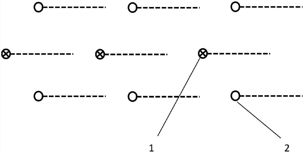 Row-type horizontal well miscible-phase displacement exploiting method for natural gas hydrate