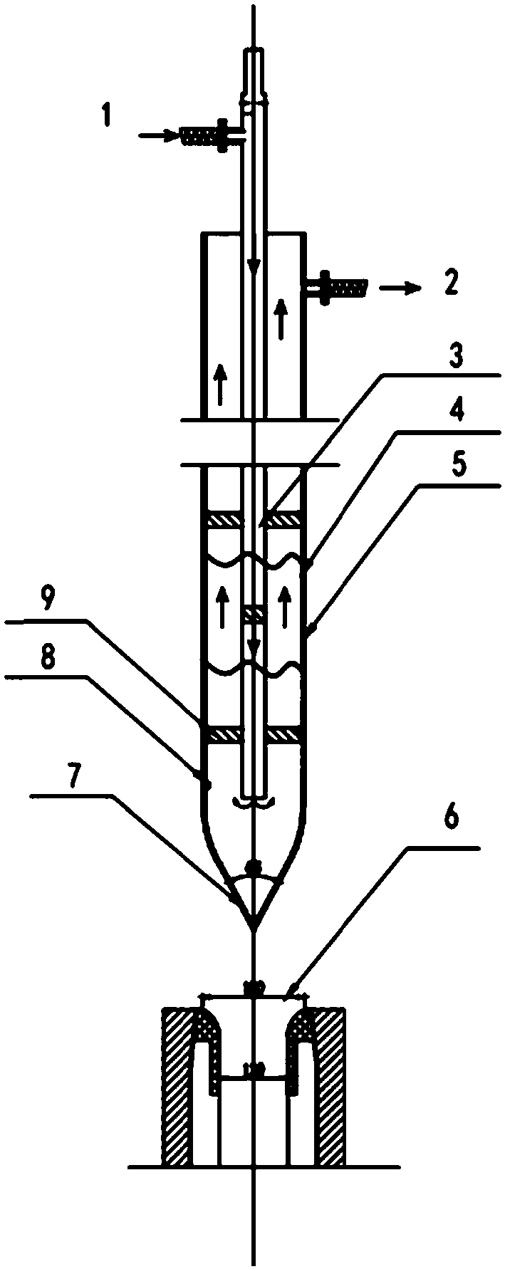 A stopper rod for controlling the flow of liquid slag