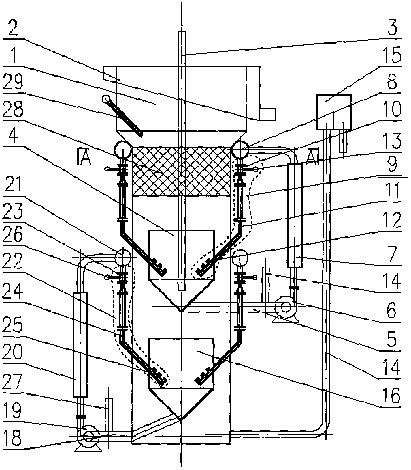 Multiple circulating column outside micro-bubble mineralizing flotation column