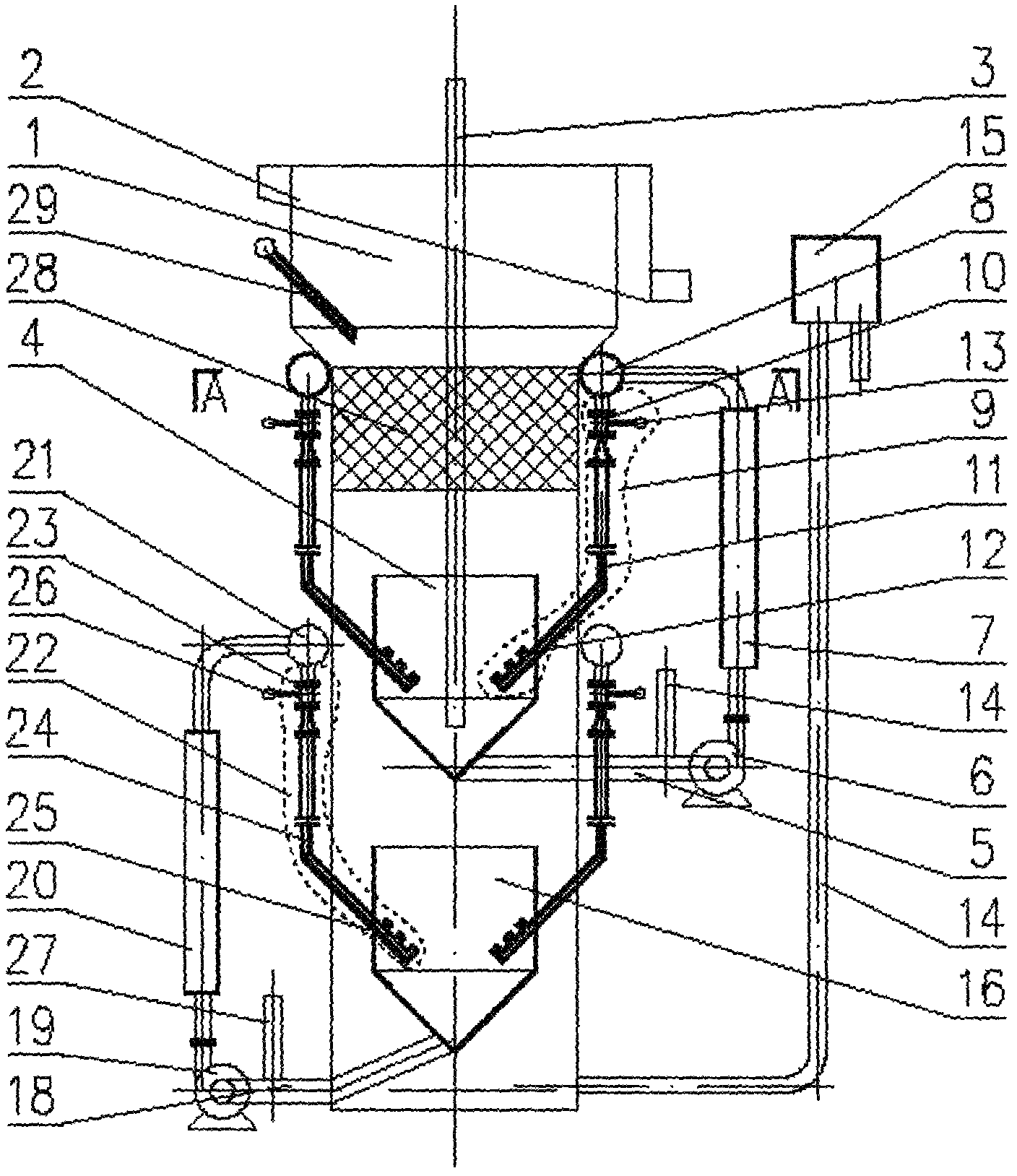 Multiple circulating column outside micro-bubble mineralizing flotation column