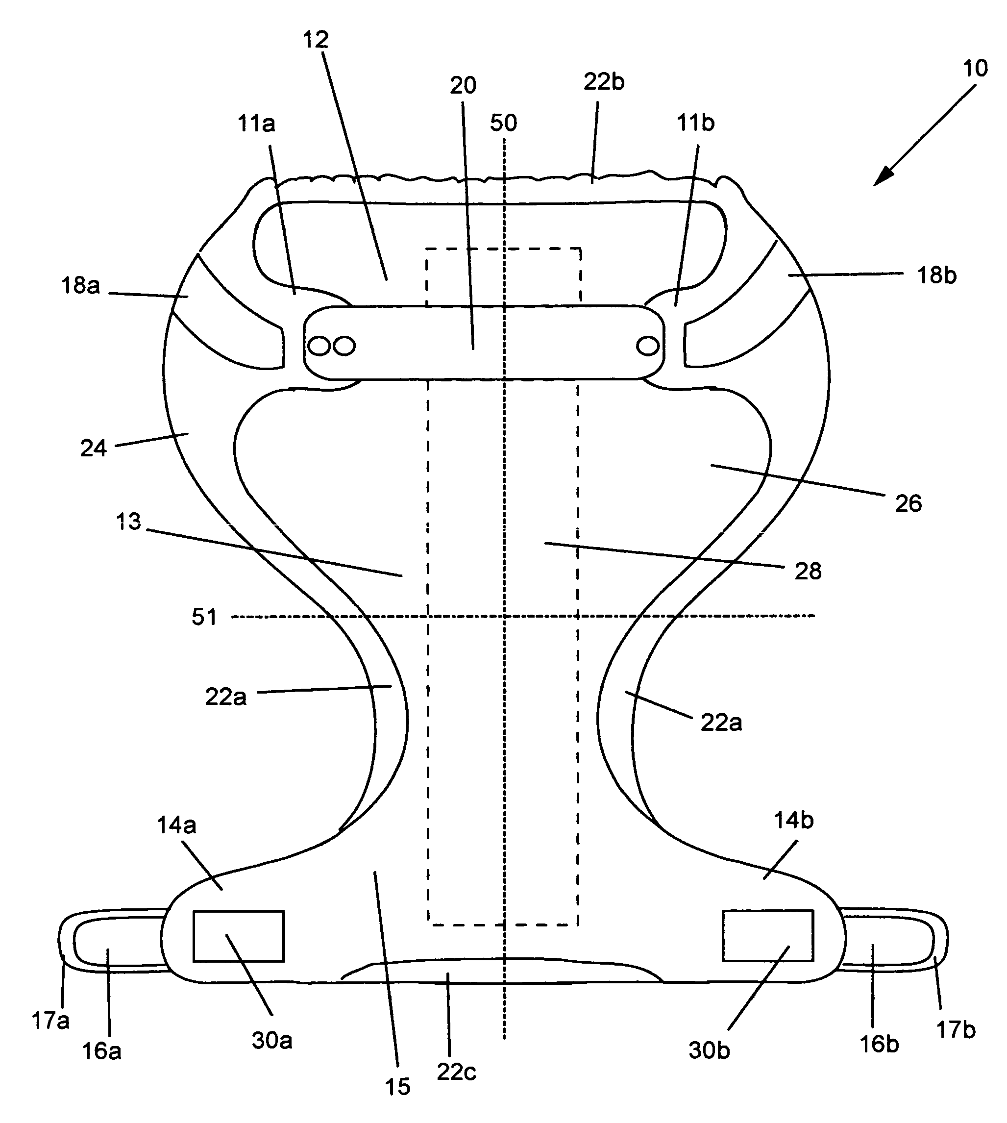 Absorbent article with front waist belt