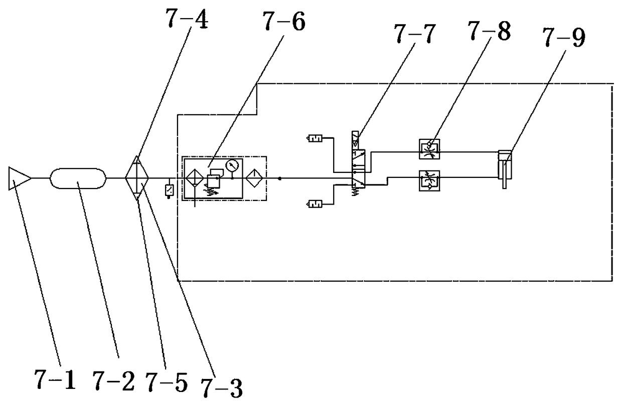 Pneumatic lifting mechanism for laser cutter for sheet bars of heat exchanger and control method for pneumatic lifting mechanism