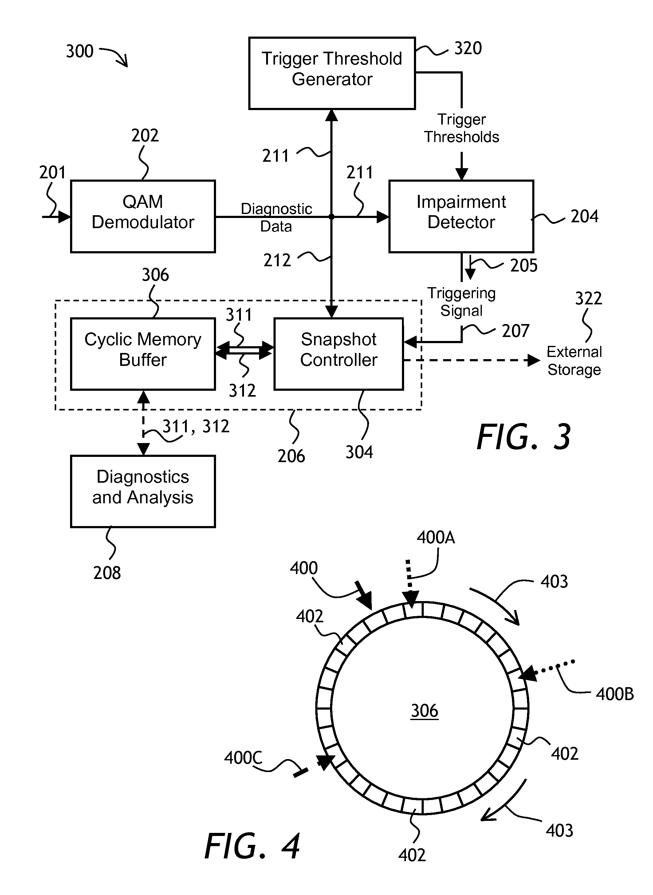 Monitoring QAM impairments in digital communications