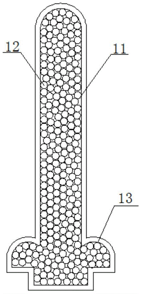 Deformable body filling type paddle for crawler-type amphibious walking device