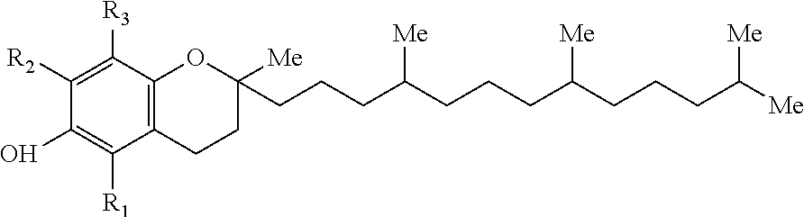 Nutritional compositions including rrr-alpha tocopherol and polyunsaturated fatty acids