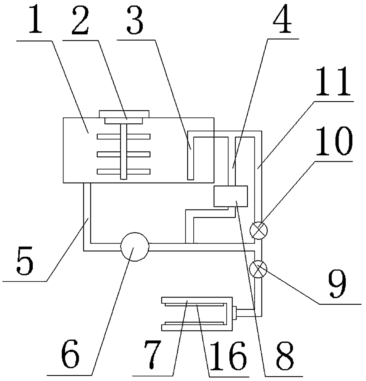 Device for adding liquid into round baler, and conveying device applicable to device