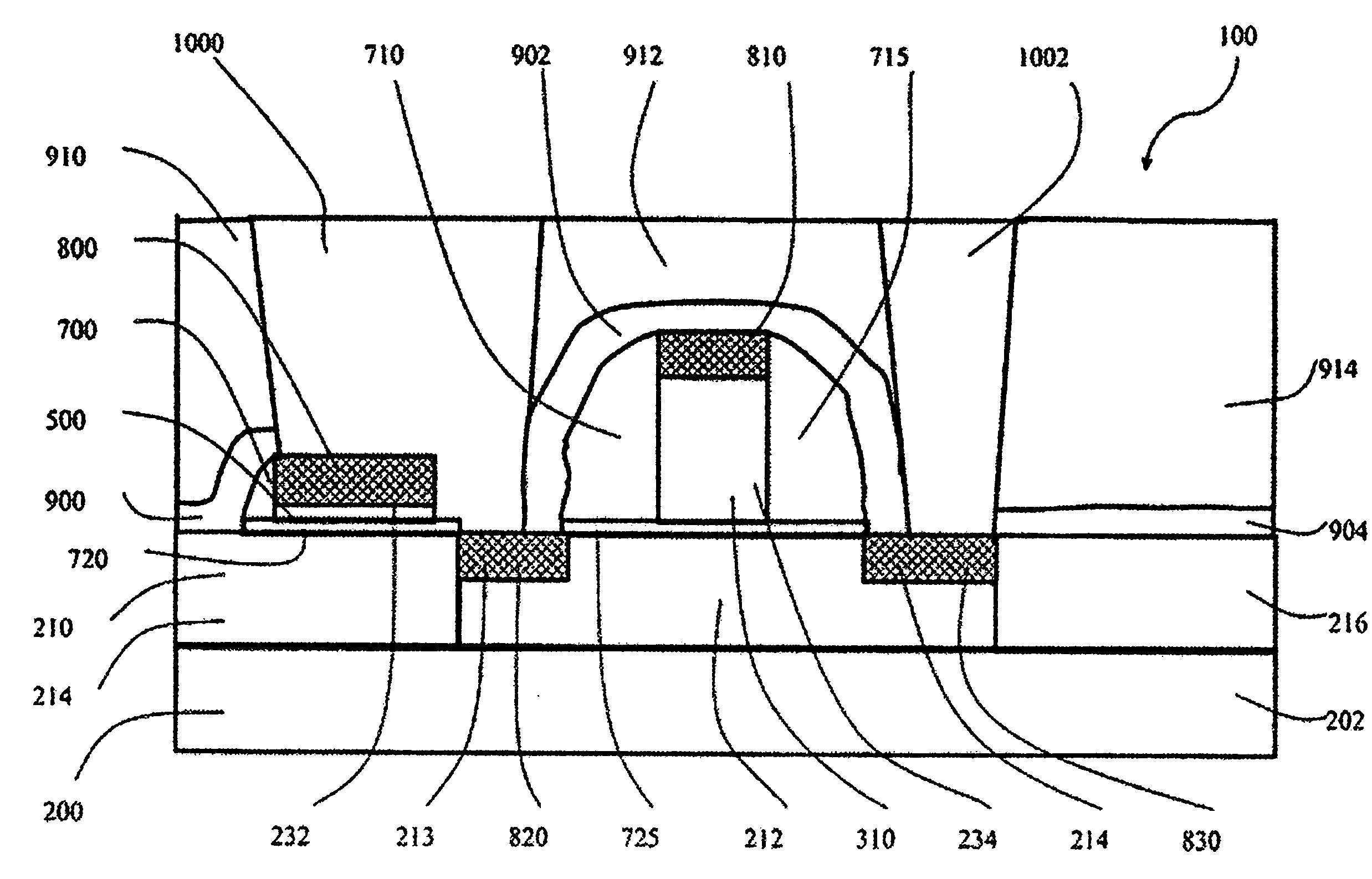 Structure and method for making high density mosfet circuits with different height contact lines