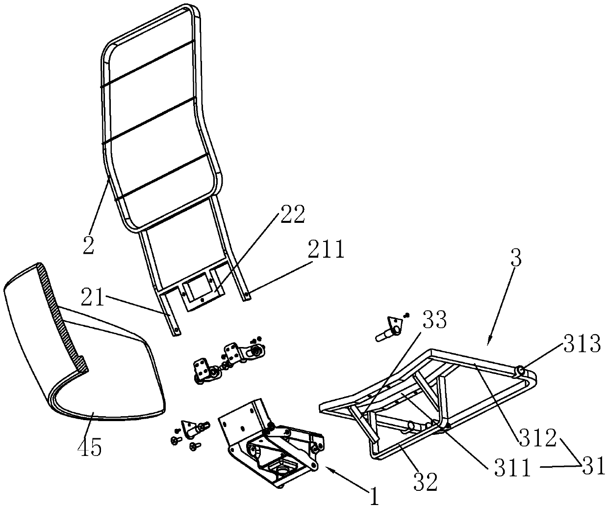 Seat backrest and armrest synchronous linkage mechanism and seat