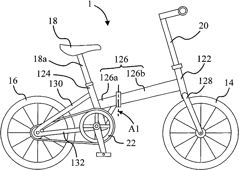 Folding frame and folding bicycle