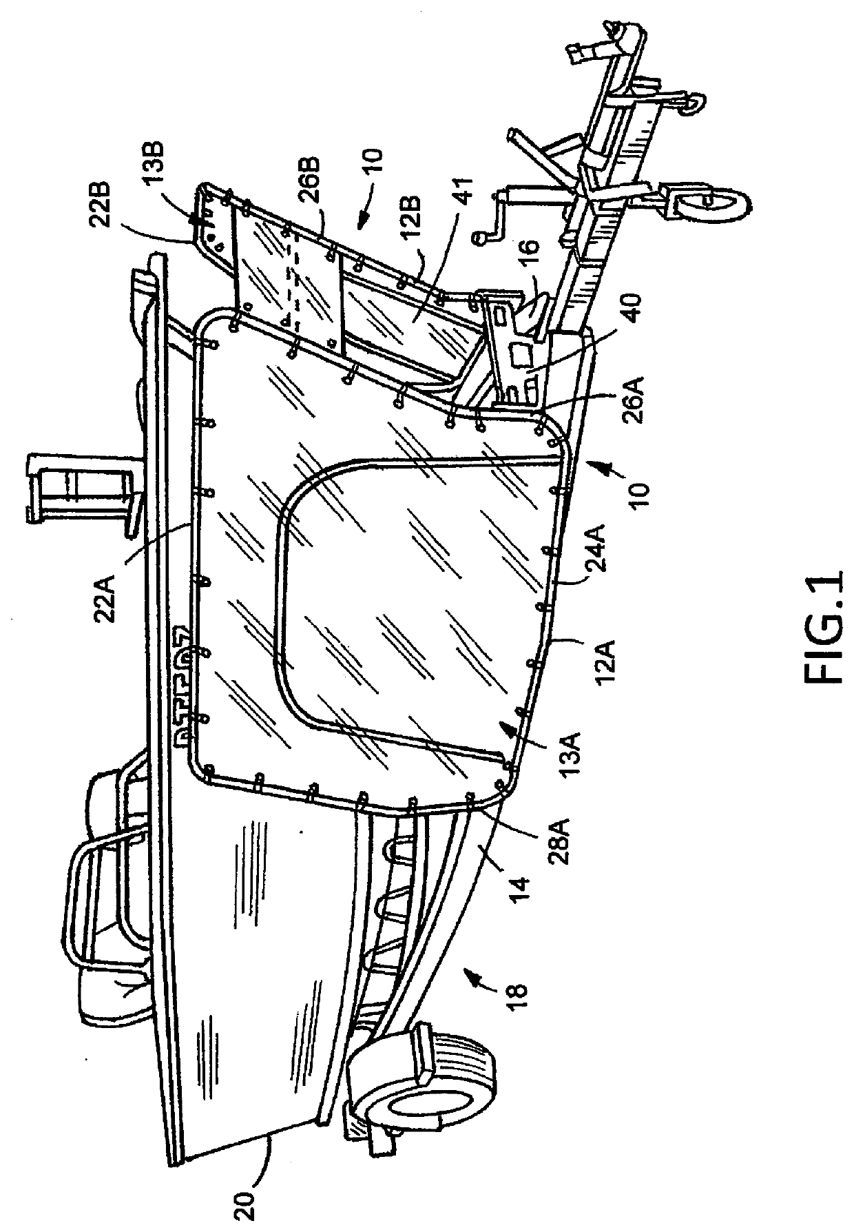 Protection device for a towed vehicle