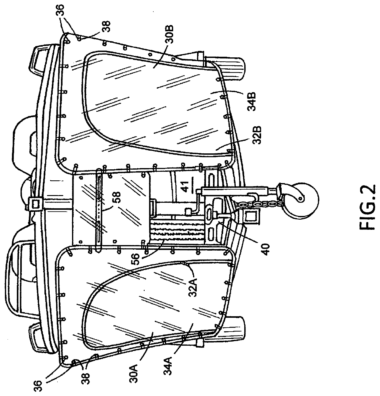 Protection device for a towed vehicle