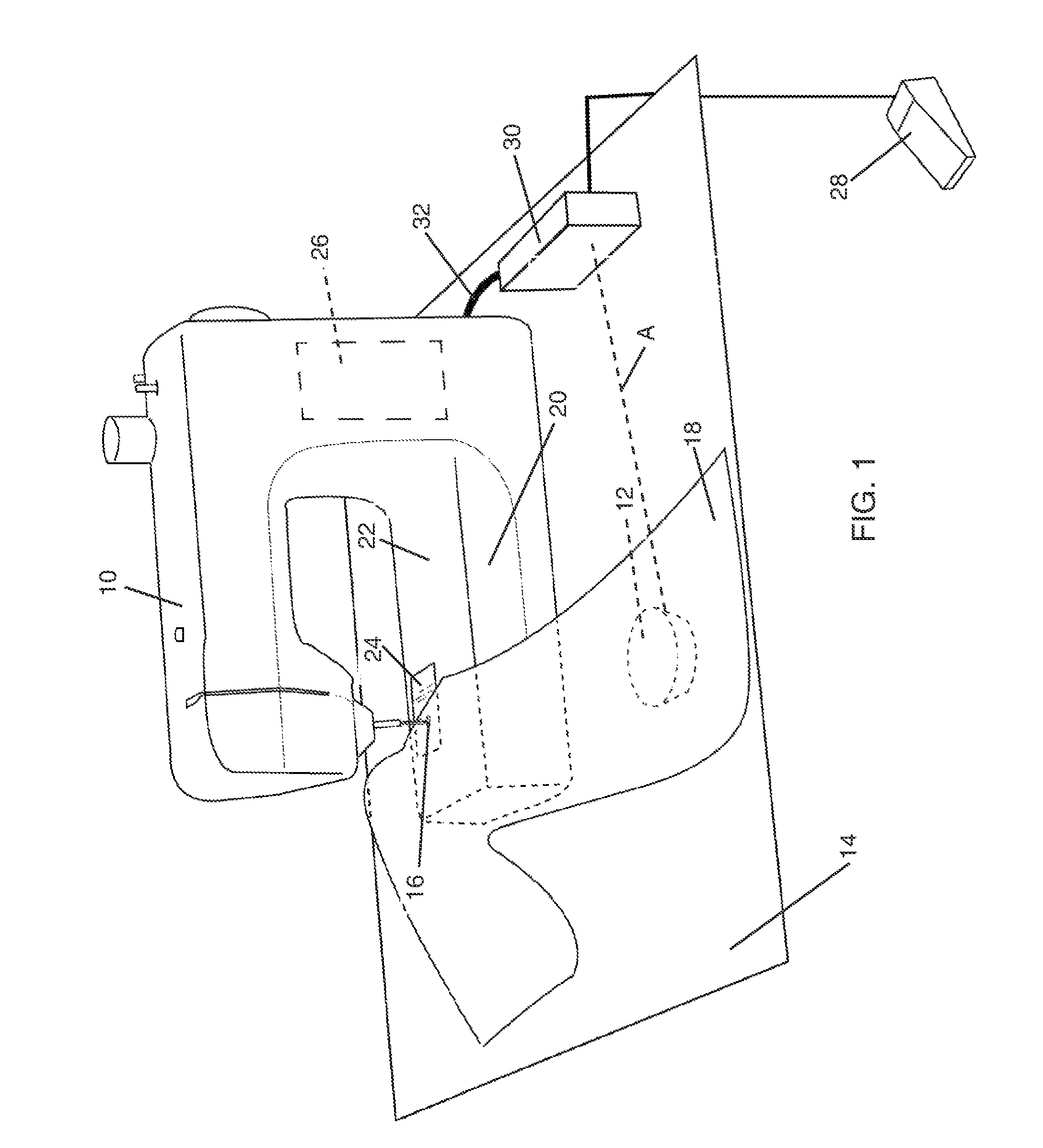 System and method for controlling stitching using a movable sensor