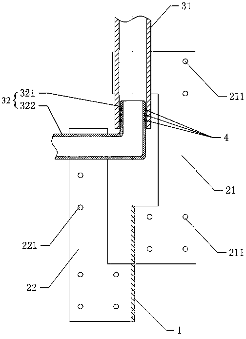 Tubular shaft hinge