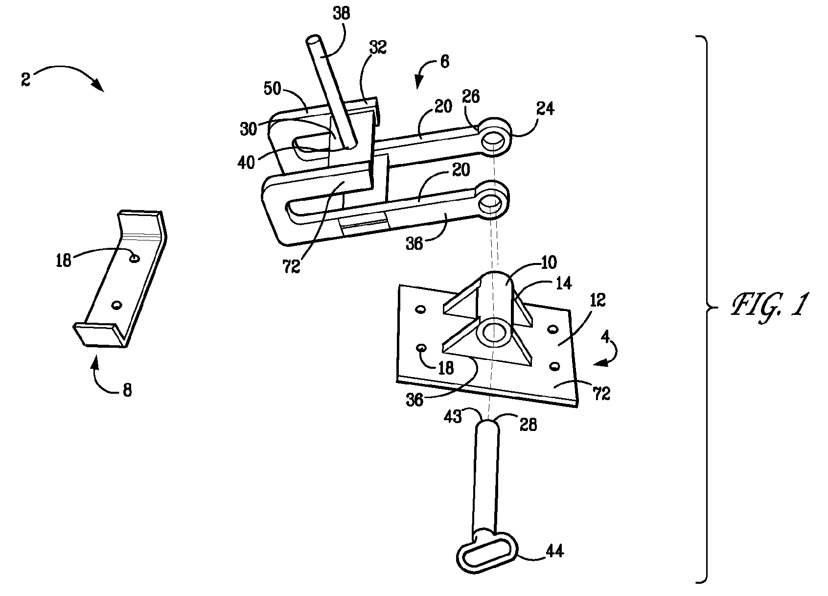 Bracket and Method for Transport of Articulated Arm Attachment