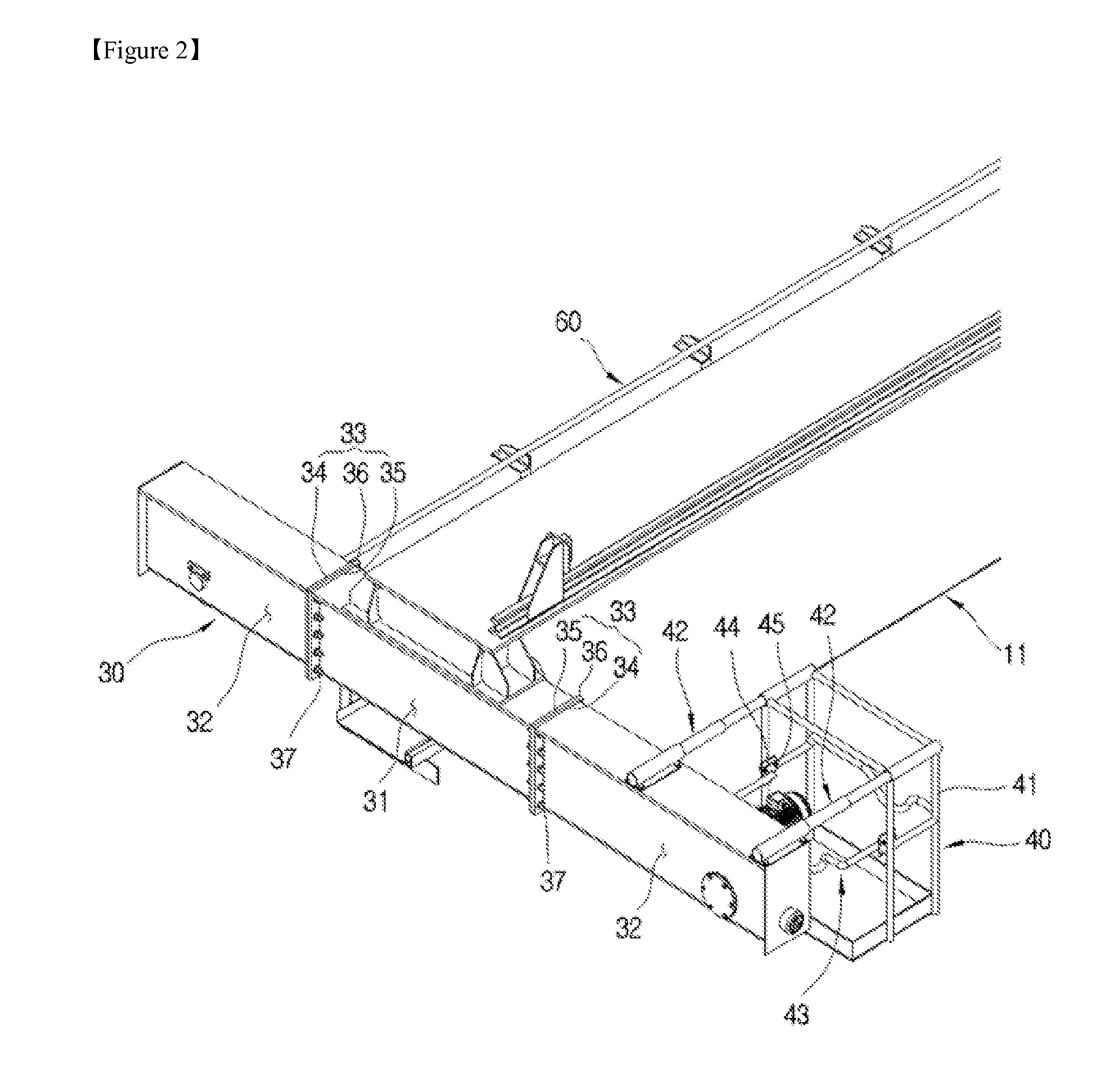 Collapsible crane capable of being transported by container